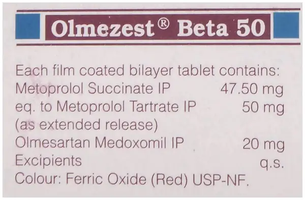 Olmezest Beta 40mg/50mg Tablet
