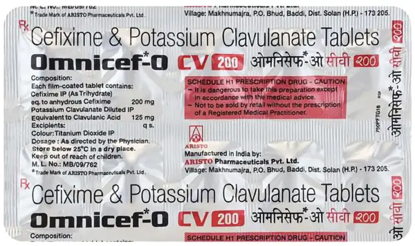 Omnicef O CV 200mg/125mg Tablet
