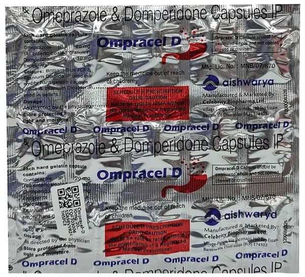 Ompracel-D 10mg/20mg Capsule