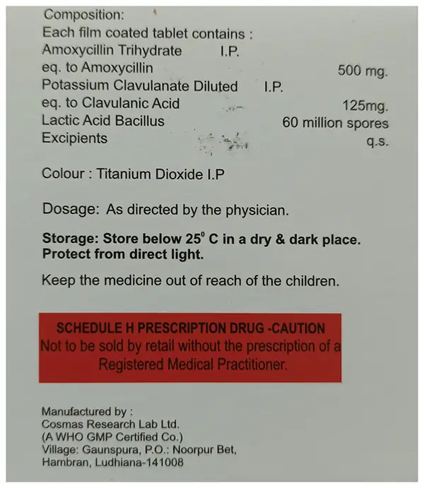 Wallclav 625 LB Tablet