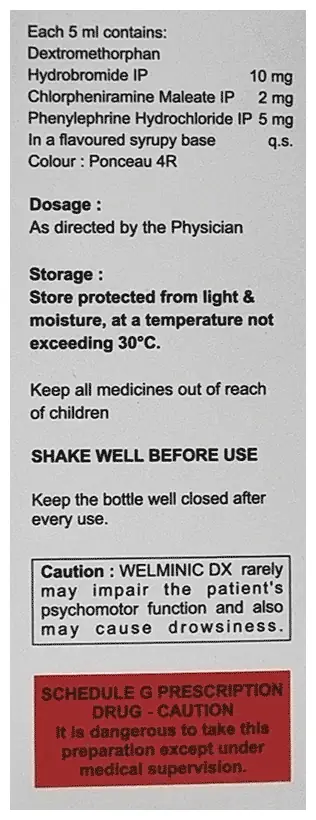 Welminic-DX Syrup Gluten Free