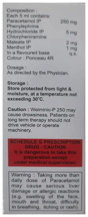 Welminic-P Syrup Gluten Free