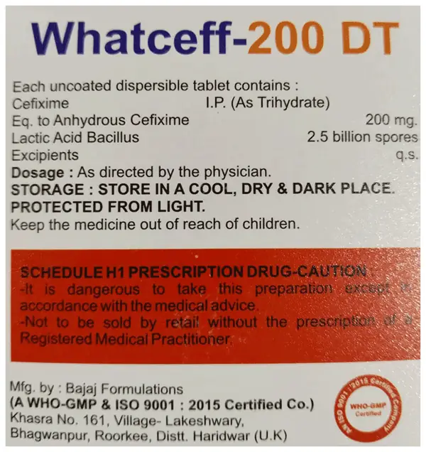 Whatceff 200 DT Tablet