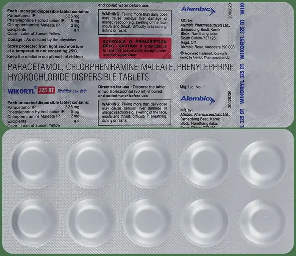 Wikoryl 325 Tablet DT