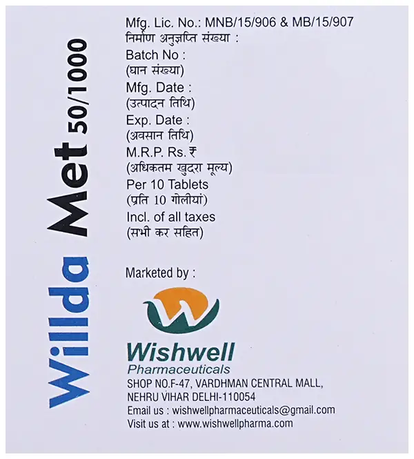 Willda Met 50/1000 Tablet