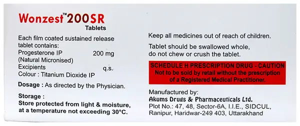 Wonzest 200 SR Tablet
