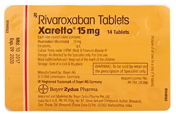 Xarelto 15mg Tablet