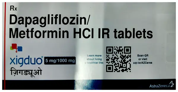 Xigduo 5mg/1000mg Tablet IR