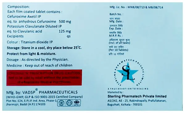 Xncef-CV 500 Tablet