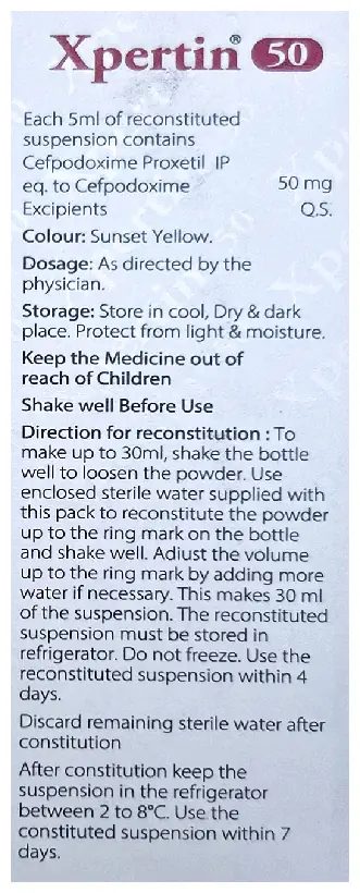 Xpertin 50 Powder for Oral Suspension