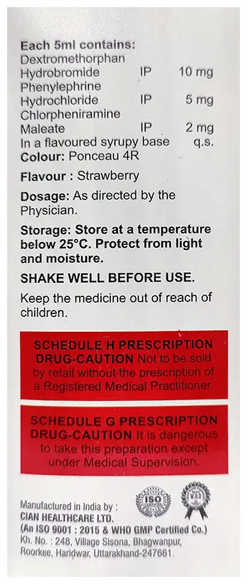 Xtos-D Syrup Sugar Free
