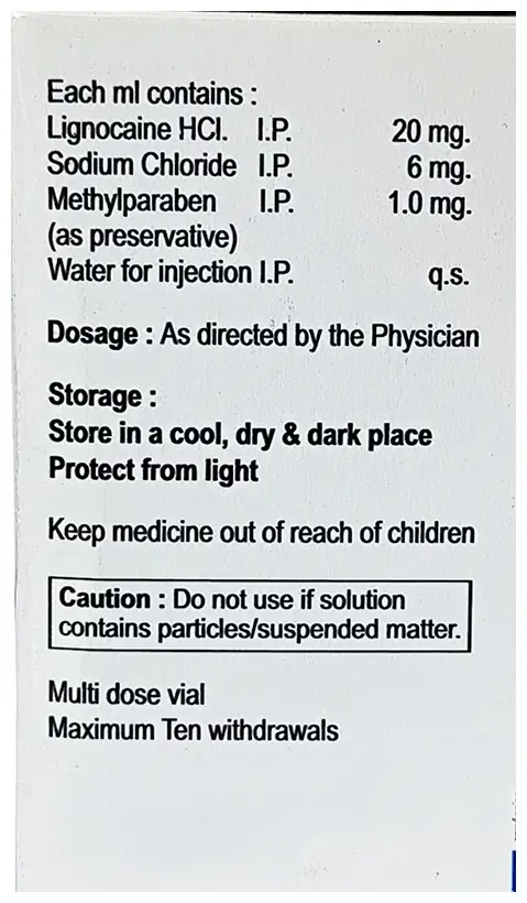 Xylocare 2% Injection
