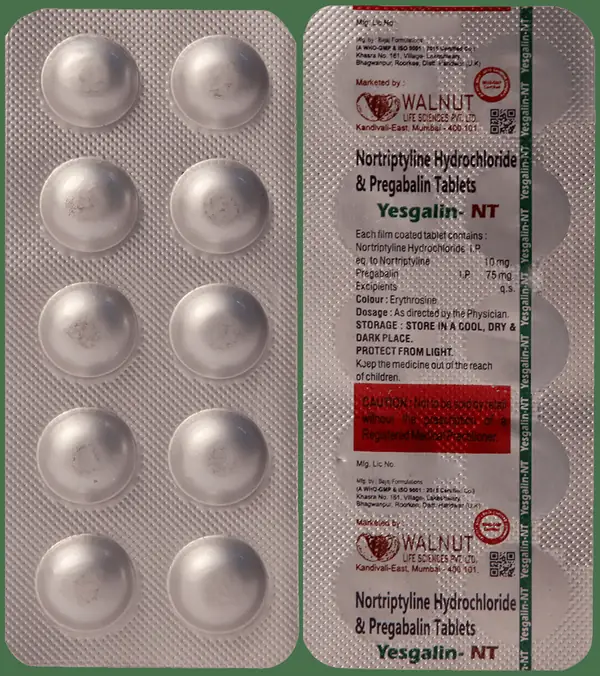 Yesgalin NT 75mg/10mg Tablet