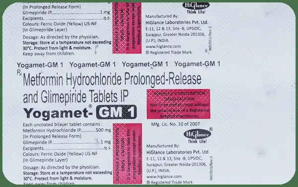 Yogamet-GM 1 Tablet PR
