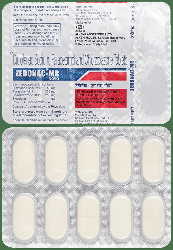 Zedonac MR 250mg/50mg/500mg Tablet