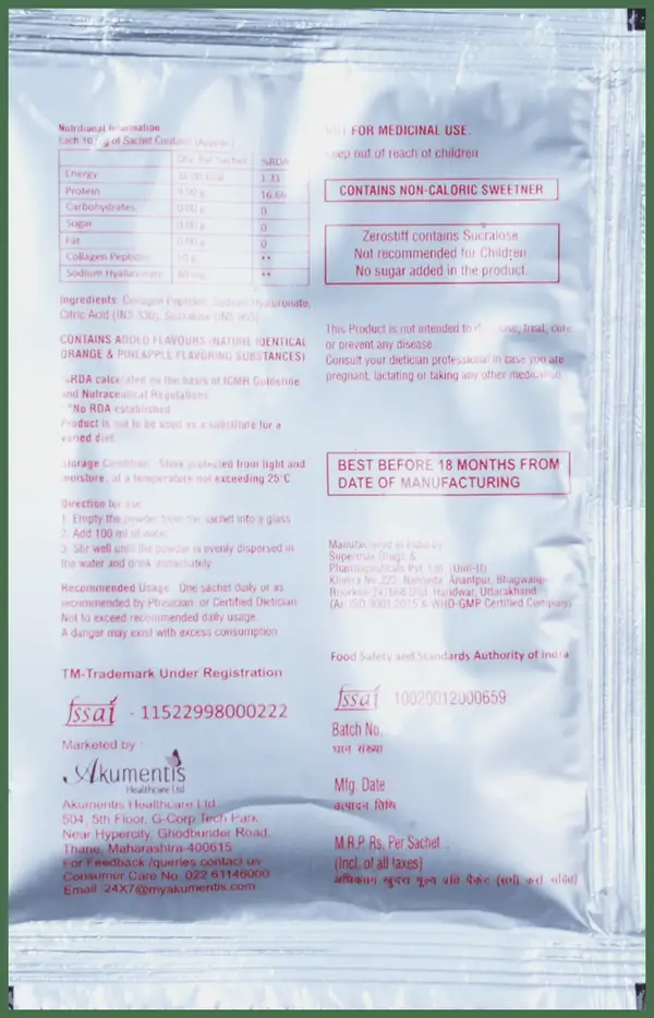 Zerostiff Sachet Orange Pineapple