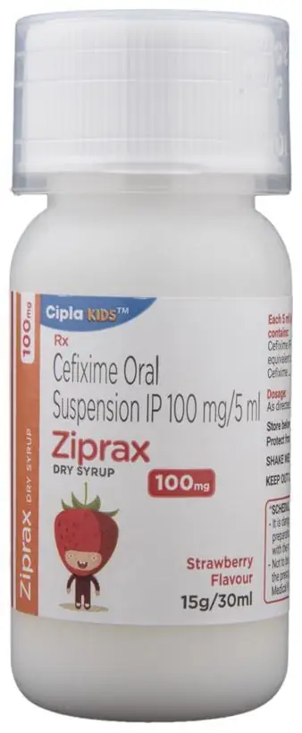 Ziprax 100mg Dry Syrup Strawberry