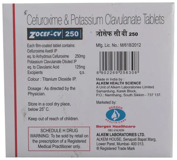 Zocef-CV 250 Tablet
