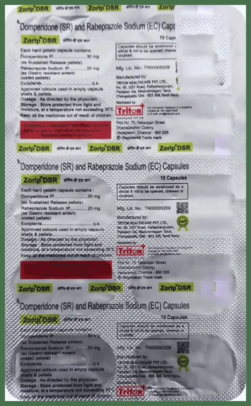 Zorip DSR 30mg/20mg Capsule