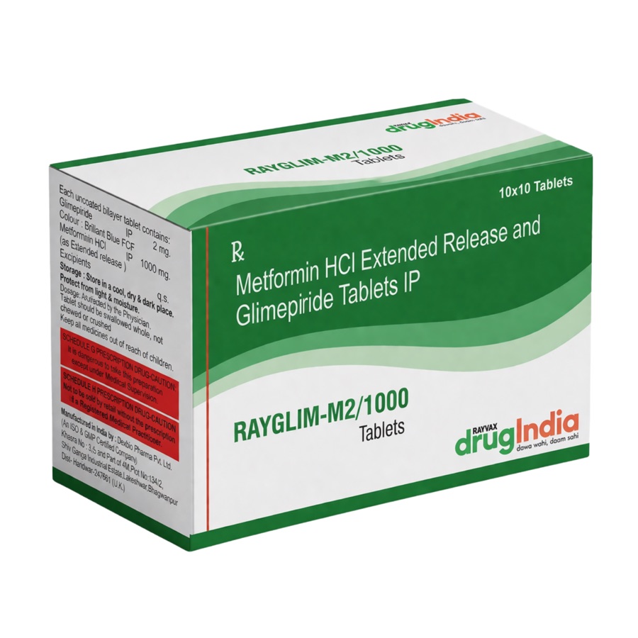 Rayglim M 2/1000 Tablet pack